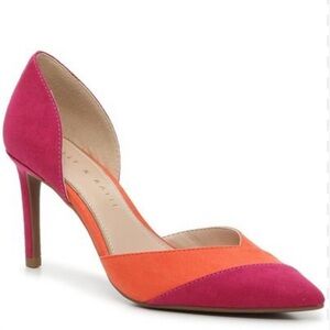 Stylish Pink and Orange High Heeled Pumps